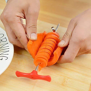 Stainless steel spiral twist knife