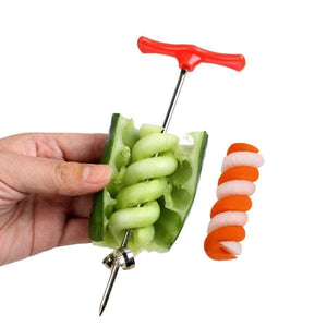Stainless steel spiral twist knife